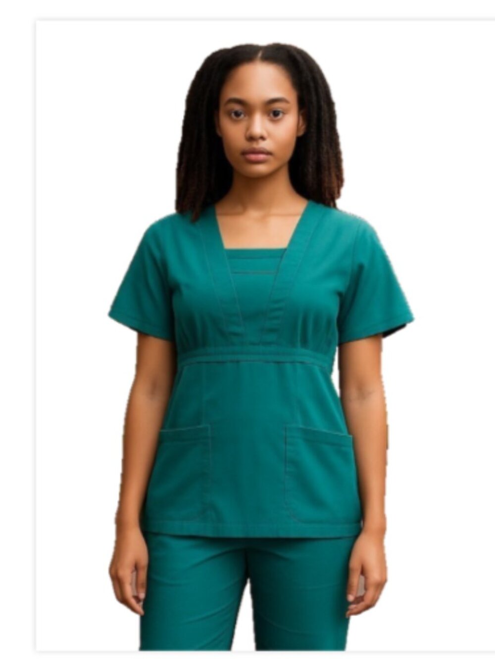 Dickies Scrub Top Women's XS Green Medical Uniform Shirt Short Sleeve EUC